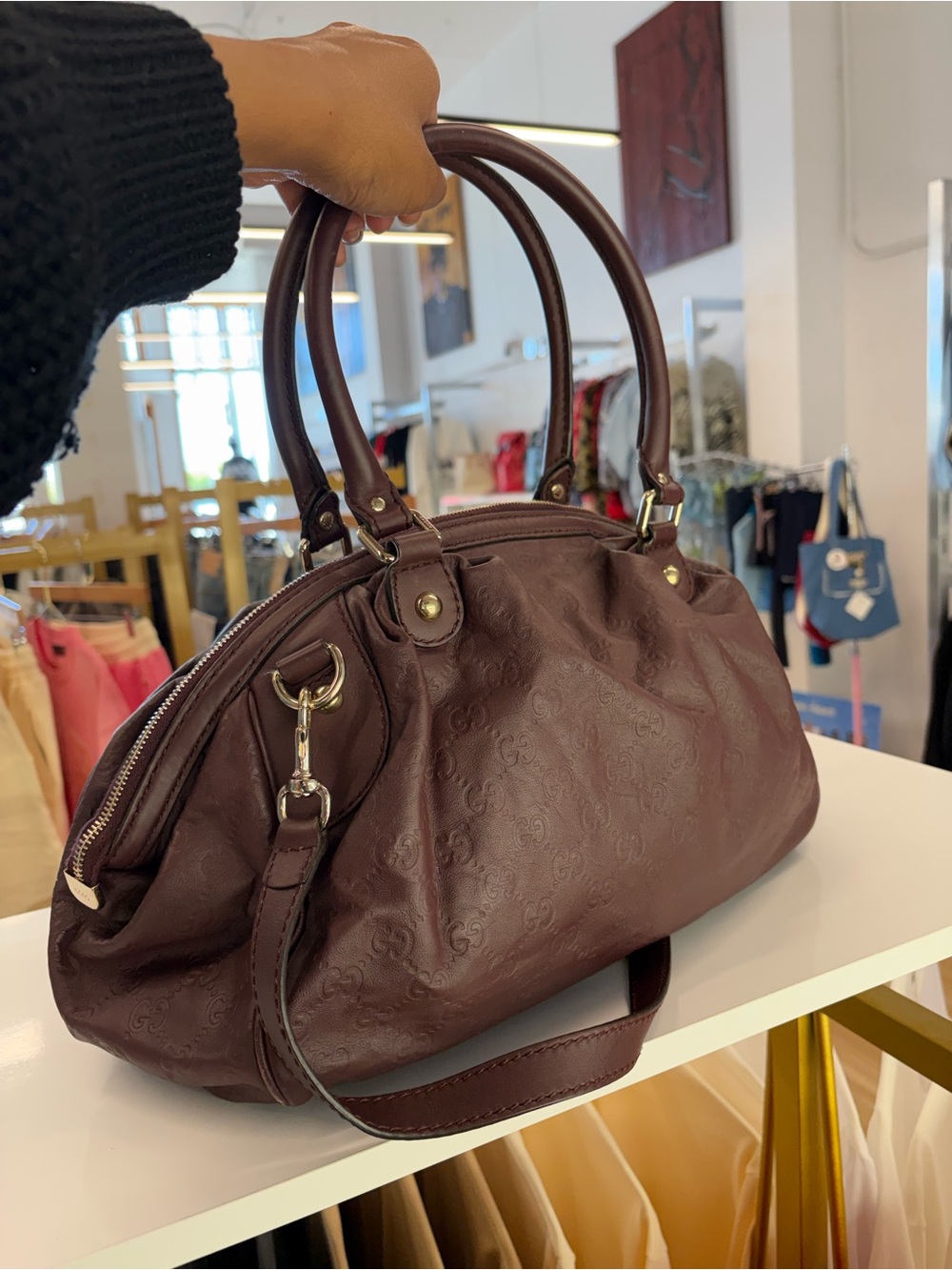 Gucci Guccissima Boston Bag | Authentic Vintage | Made in Italy | Japan Sourced - Picture 2 of 4